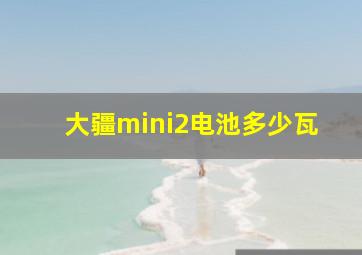 大疆mini2电池多少瓦