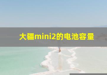 大疆mini2的电池容量