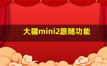 大疆mini2跟随功能