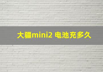 大疆mini2 电池充多久