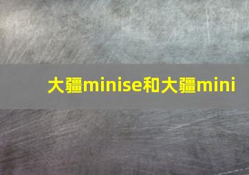 大疆minise和大疆mini