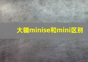 大疆minise和mini区别