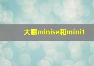 大疆minise和mini1