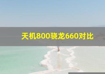 天机800骁龙660对比