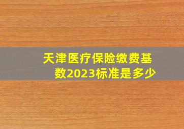 天津医疗保险缴费基数2023标准是多少