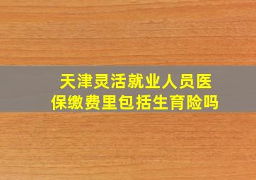 天津灵活就业人员医保缴费里包括生育险吗