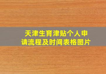 天津生育津贴个人申请流程及时间表格图片