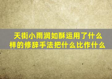 天街小雨润如酥运用了什么样的修辞手法把什么比作什么