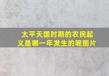 太平天国时期的农民起义是哪一年发生的呢图片