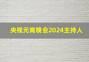 央视元宵晚会2024主持人