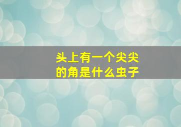 头上有一个尖尖的角是什么虫子