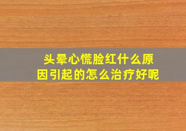 头晕心慌脸红什么原因引起的怎么治疗好呢