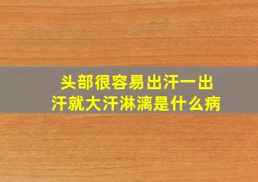 头部很容易出汗一出汗就大汗淋漓是什么病