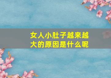 女人小肚子越来越大的原因是什么呢