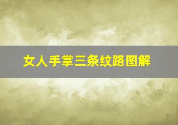 女人手掌三条纹路图解