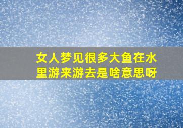 女人梦见很多大鱼在水里游来游去是啥意思呀