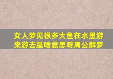 女人梦见很多大鱼在水里游来游去是啥意思呀周公解梦