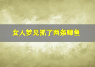 女人梦见抓了两条鲫鱼