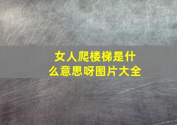 女人爬楼梯是什么意思呀图片大全