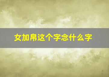 女加帛这个字念什么字