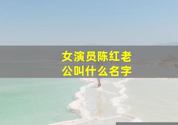 女演员陈红老公叫什么名字