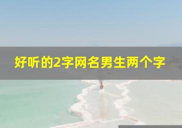 好听的2字网名男生两个字