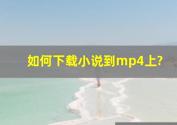 如何下载小说到mp4上?