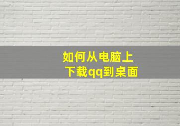 如何从电脑上下载qq到桌面