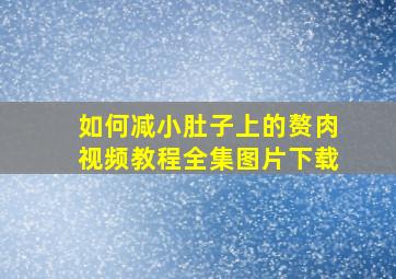 如何减小肚子上的赘肉视频教程全集图片下载