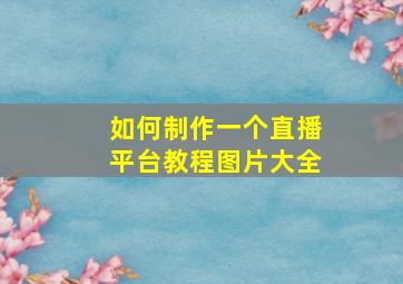 如何制作一个直播平台教程图片大全