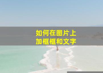 如何在图片上加框框和文字