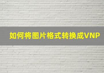 如何将图片格式转换成VNP