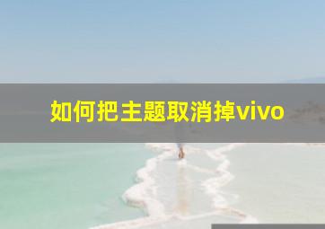 如何把主题取消掉vivo