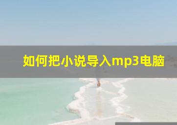 如何把小说导入mp3电脑