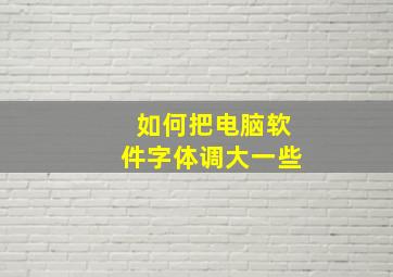 如何把电脑软件字体调大一些