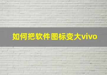 如何把软件图标变大vivo