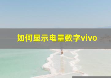 如何显示电量数字vivo