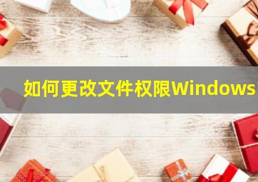 如何更改文件权限Windows10