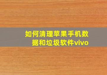 如何清理苹果手机数据和垃圾软件vivo