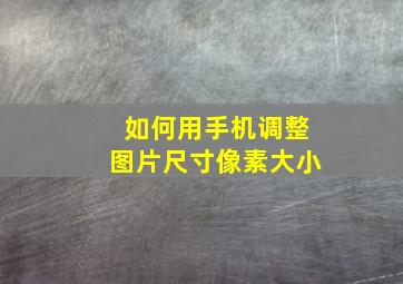 如何用手机调整图片尺寸像素大小