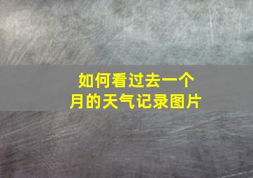 如何看过去一个月的天气记录图片