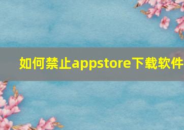 如何禁止appstore下载软件