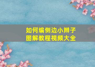 如何编侧边小辫子图解教程视频大全