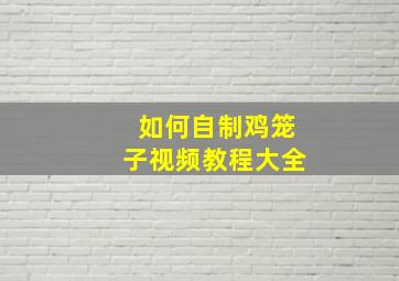 如何自制鸡笼子视频教程大全