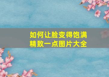 如何让脸变得饱满精致一点图片大全