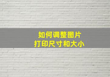 如何调整图片打印尺寸和大小