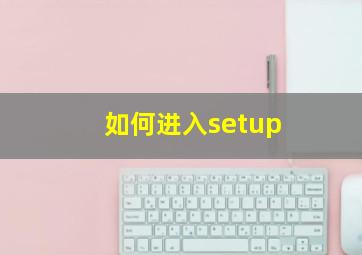 如何进入setup