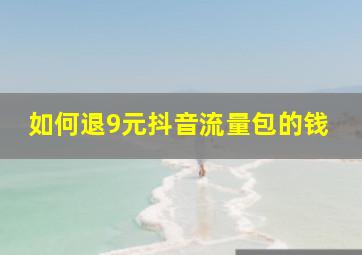 如何退9元抖音流量包的钱