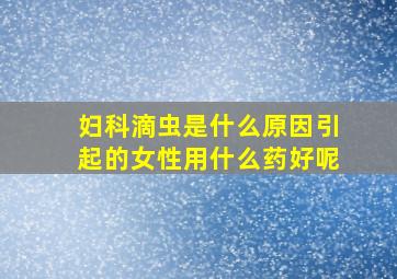 妇科滴虫是什么原因引起的女性用什么药好呢