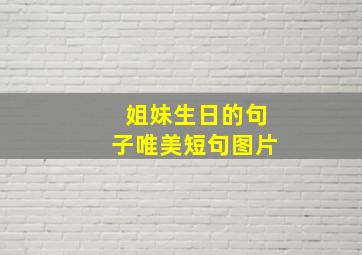 姐妹生日的句子唯美短句图片